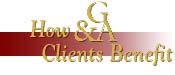 How Gordon and Associates clients benefit.